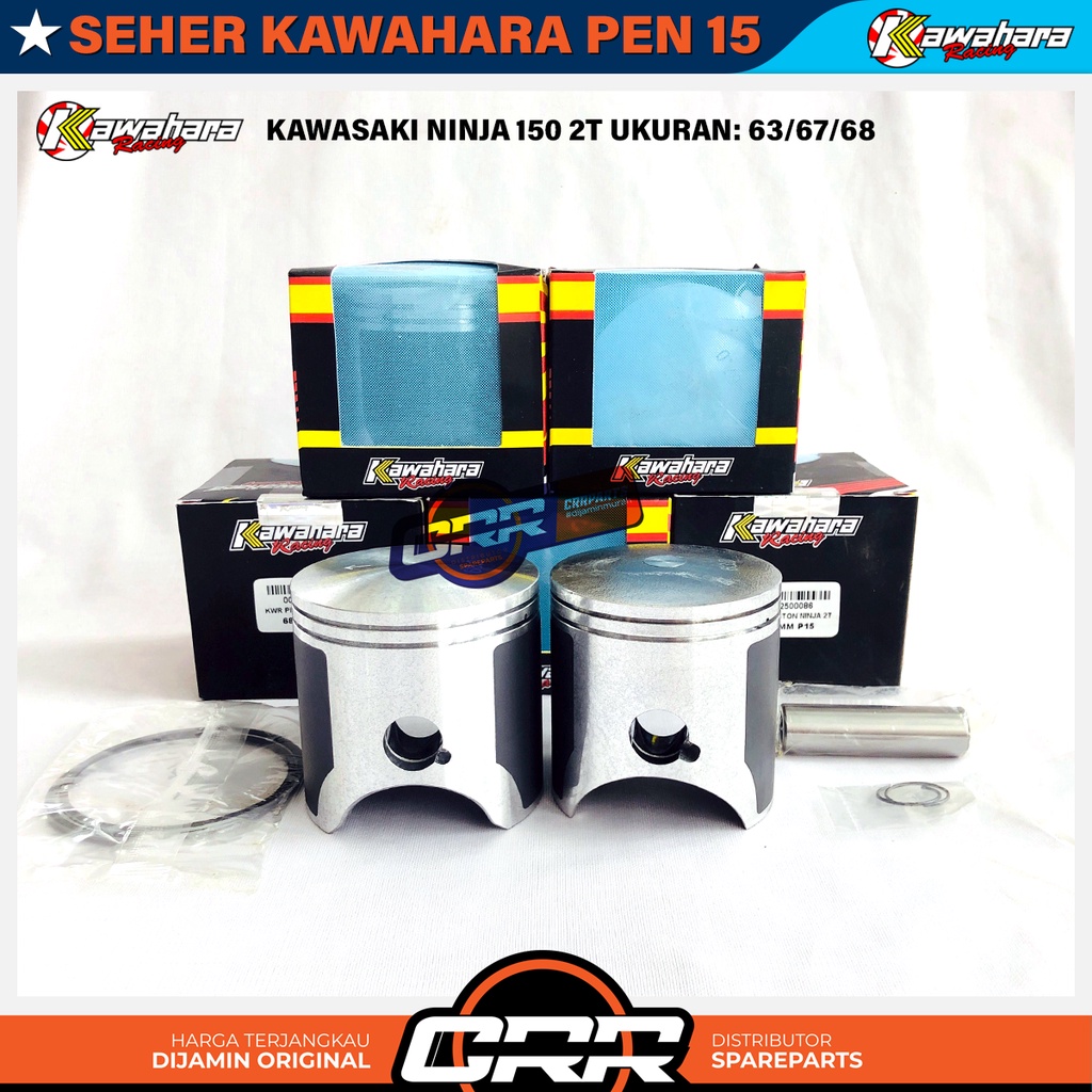 Piston Seher Kawahara Ninja 150 2T Pin 15 59 62 63 67 68mm Teflon | Piston Kit Ninja 2 Tak