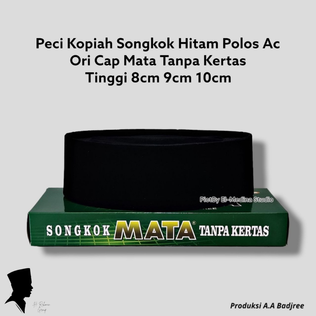 Peci Kopiah Songkok Mata Original Hitam Polos Ac Beludru Halus Tanpa Kertas Kupiah Terbaru