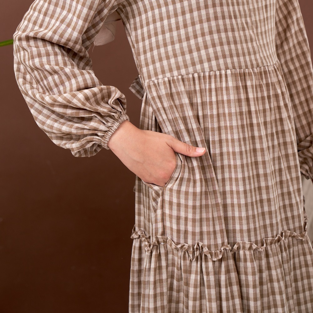 Le Khari Lituayu Gamis Katun Gamis Busui Gamis Homedress Size S - XL-8