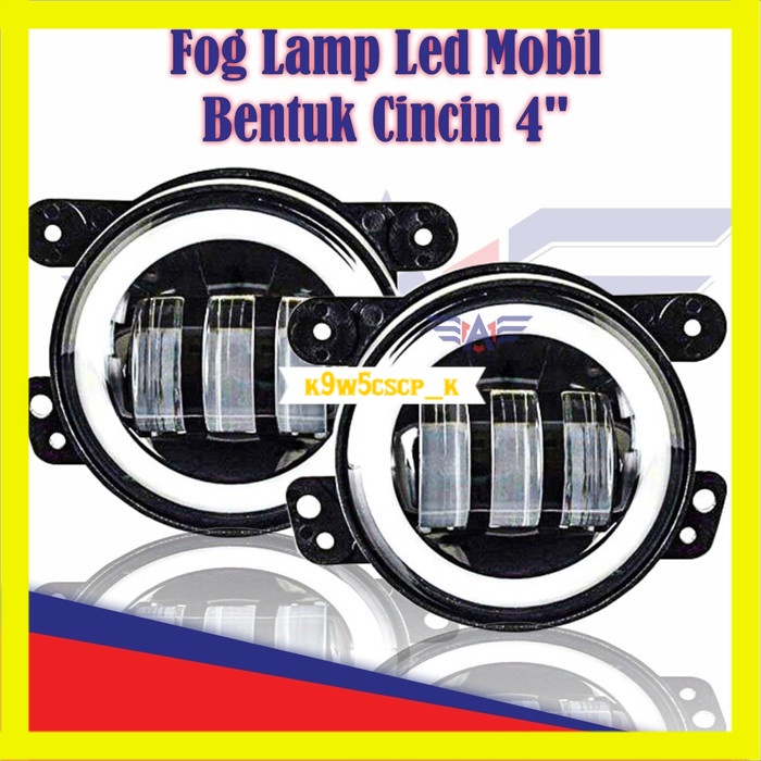 Fog Lamp Led Mobil Bentuk Cincin 4"