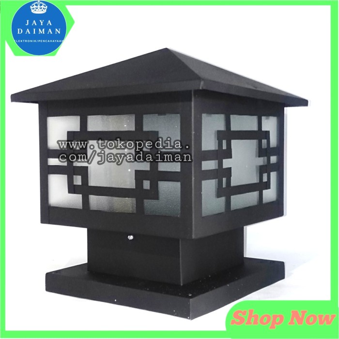 Kap Lampu pilar pagar Besar /Lampu hias ss