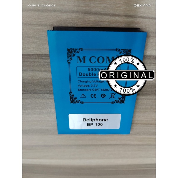Battery Batre Baterai Double Power Mcom Bellphone BP100 BP 100 Kapasitas 5000 Mah