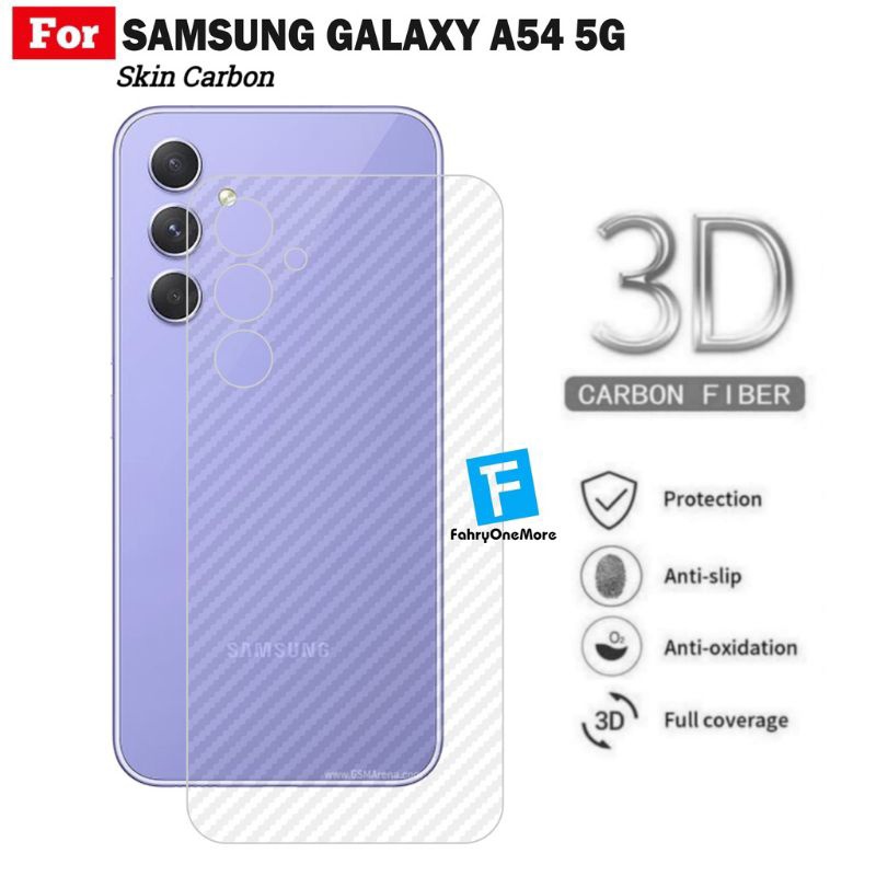 Garskin/ Garskin Carbon Samsung A54 5G Pelindung Jamur Belakang HP