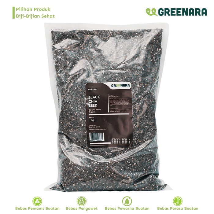 

[KUALITAS TERBAIK] Biji Chia Hitam Organik 1 Kg / Organic Black Chia Seed Premium