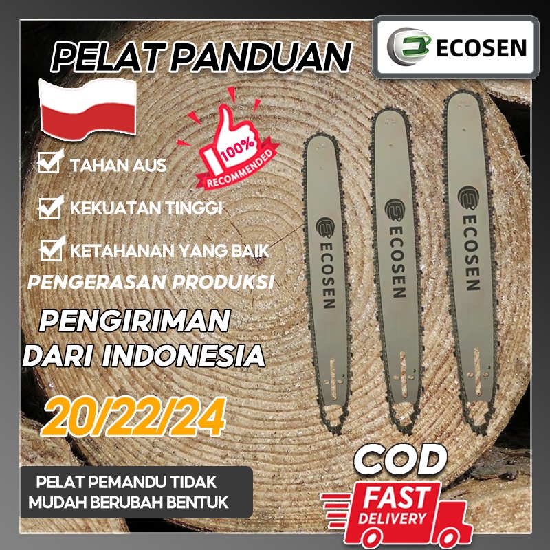 KE85OR ECOSEN Guide Bar Chainsaw Blade Chainsaw Chain 325 Rantai Chainsaw 20 22 24 Inch Berlaku Untu