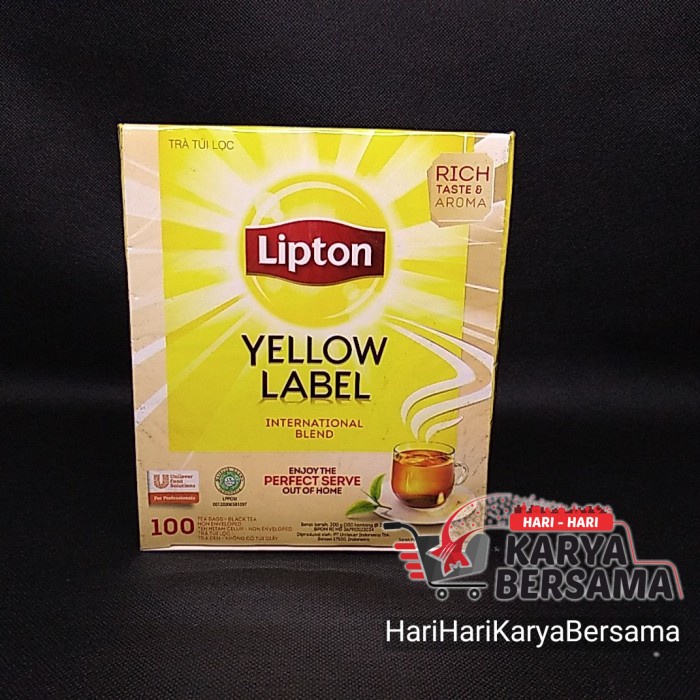 

TEH LIPTON NON ENVELOPED YELLOW LABEL TEA ISI 100'S X 2GR