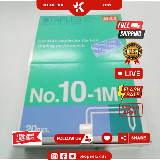 

[ PACK ] Isi Staples Max No 10 / Isi Staples Kecil--var
