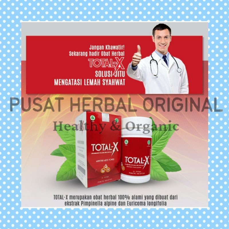 TOTAL X Original Kapsul Stamina Pria Naturafit Suplemen Penambah Obat Stamina Pria Dewasa Total X( G