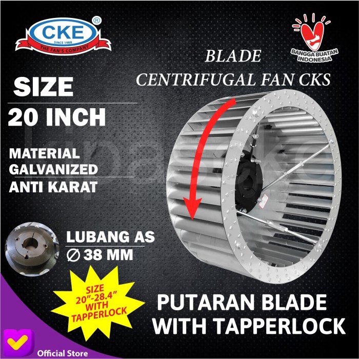 Blade Blower 20" Baling blower Centrifugal Fan Wheel sirocco (Kanan)