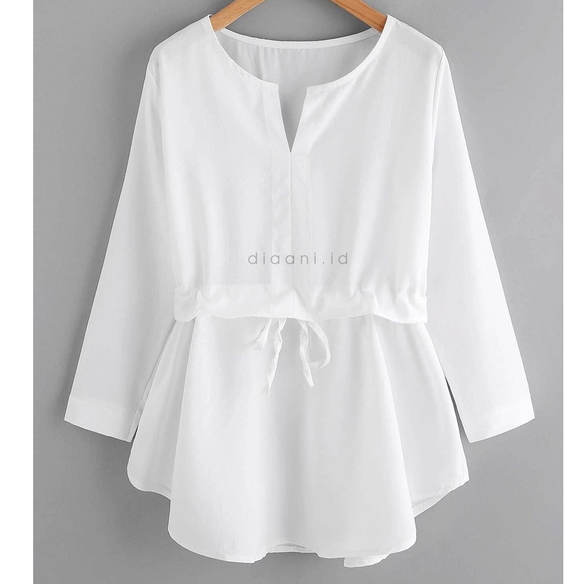 FRILY TUNIK – BAJU ATASAN POLOS WANITA TERBARU LENGAN PANJANG – ATASAN WANITA BLOUSE – ATASAN ANAK P