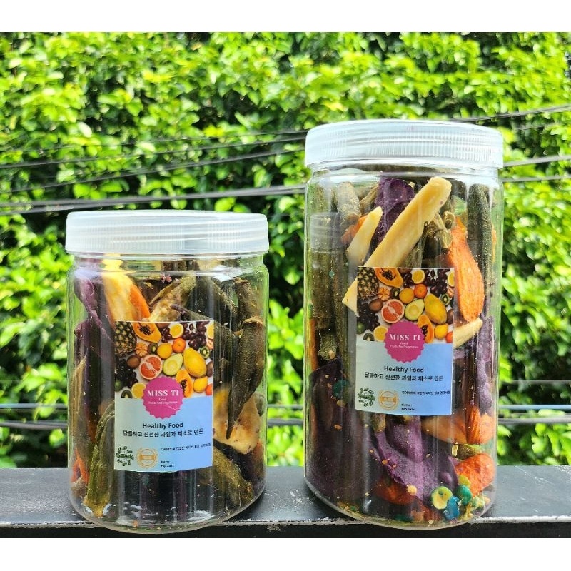 

Keripik Buah kering 300ml Enak ASMR manis lezat