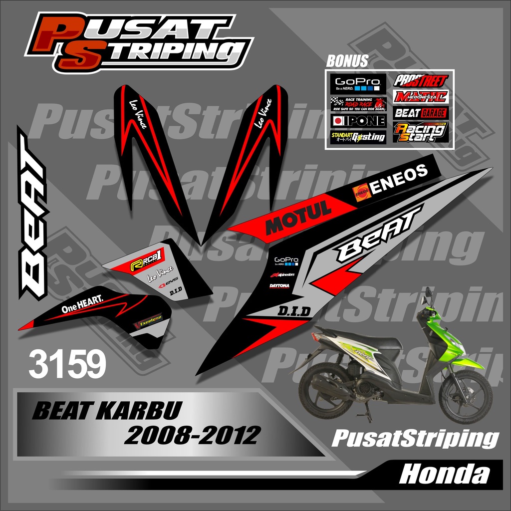 Striping Beat Karbu, Striping Beat Fi, Sticker Beat Karbu, Variasi Beat Karbu 2008-2012 Striping Var