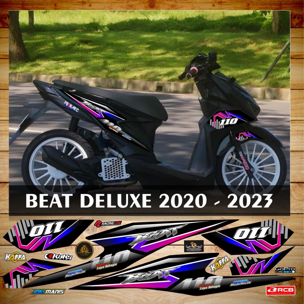 LIST Striping Sticker Beat Deluxe Baru Beat Street New Variasi Polet Rainbow Stiker