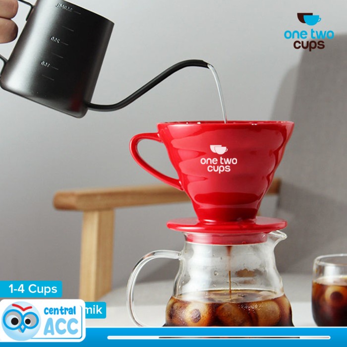 

One Two Cups Filter Penyaring Kopi V60 Coffee Filter Dripper 1-4 Cups