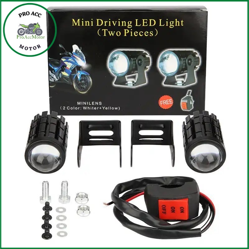 Lampu tembak Motor Mobil Laser Gun 2 warna Lampu Tembak Laser Sorot Mobil dan Motor D2 Mini