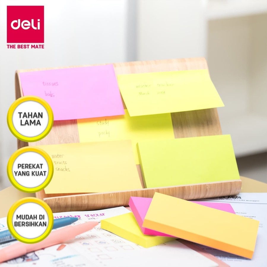 

Sticky Notes / Memo Neon Color 76x126mm Deli - EA02502