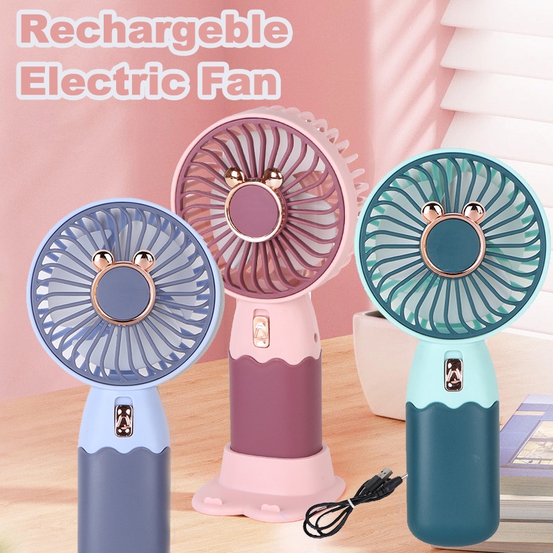 Mini Fan Kipas Angin Mini Portable Kipas Battery Rechargeable Fan Portable Handheld Fan