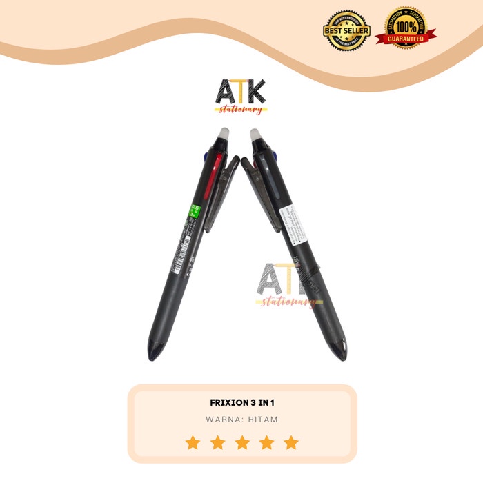 

LS81 Pulpen Pilot Frixion Clicker 3 in 1 ( Pulpen 3 Warna) atk - Hitam