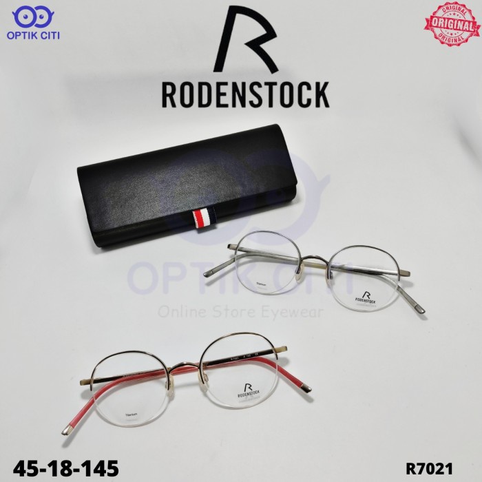 frame kacamata pria wanita bulat titanium rodenstock original R 7021