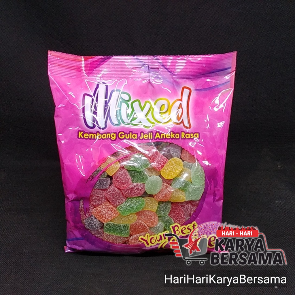 

PERMEN JELLY MIXED PASTILLES KEMBANG GULA JELI 1KG