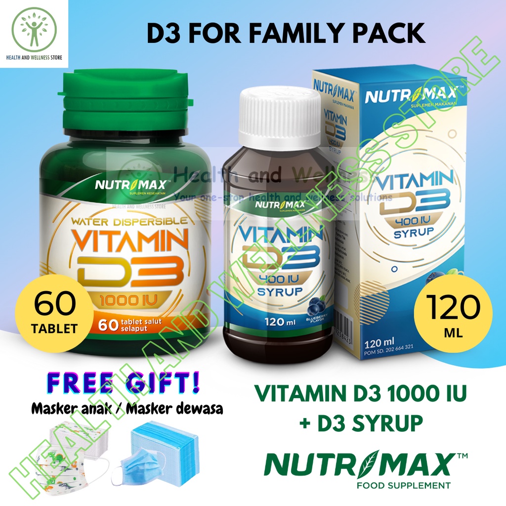 VITAMIN D3 FAMILY NUTRIMAX D3 1000 IU DAN NUTRIMAX D3 400 IU SYRUP