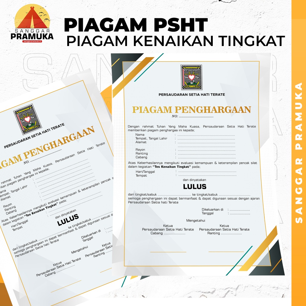 

Sertifkat Psht / Piagam Psht