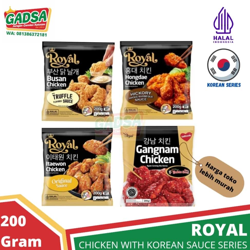 

Belfoods Royal Korean Chicken Series Gangnam Itaewon Hongdae Busan 200 Gram