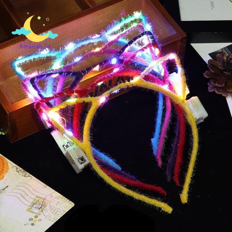 Amanah.id- BANDO LED DISCO / BANDO LAMPU DISCO DESAWA & ANAK bisa pakai / DISCO BANDO LUCU