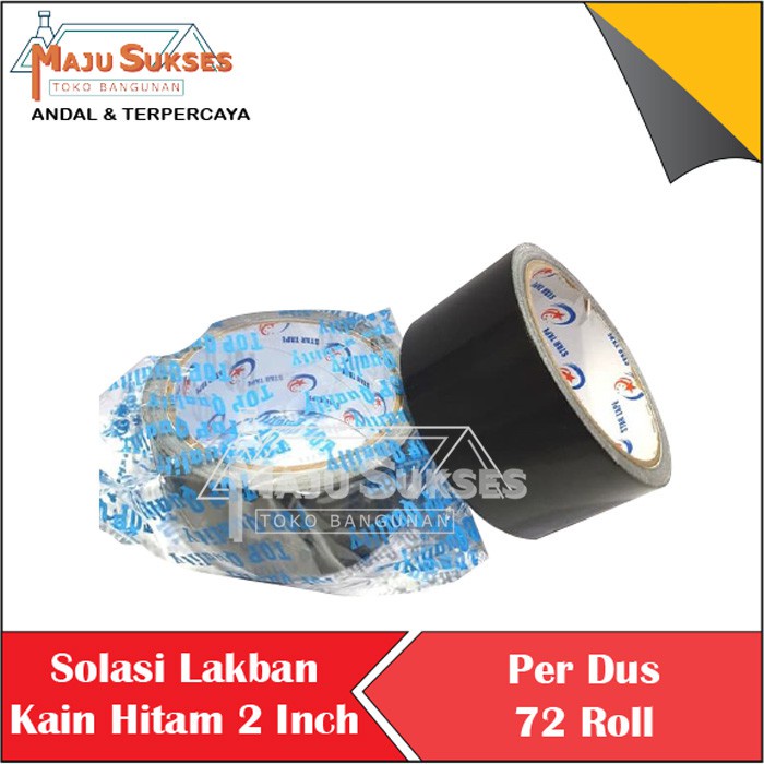 

Solasi Lakban kain hitam merk STAR/I-NOKI 2 per dus 45MMX5METER FULL