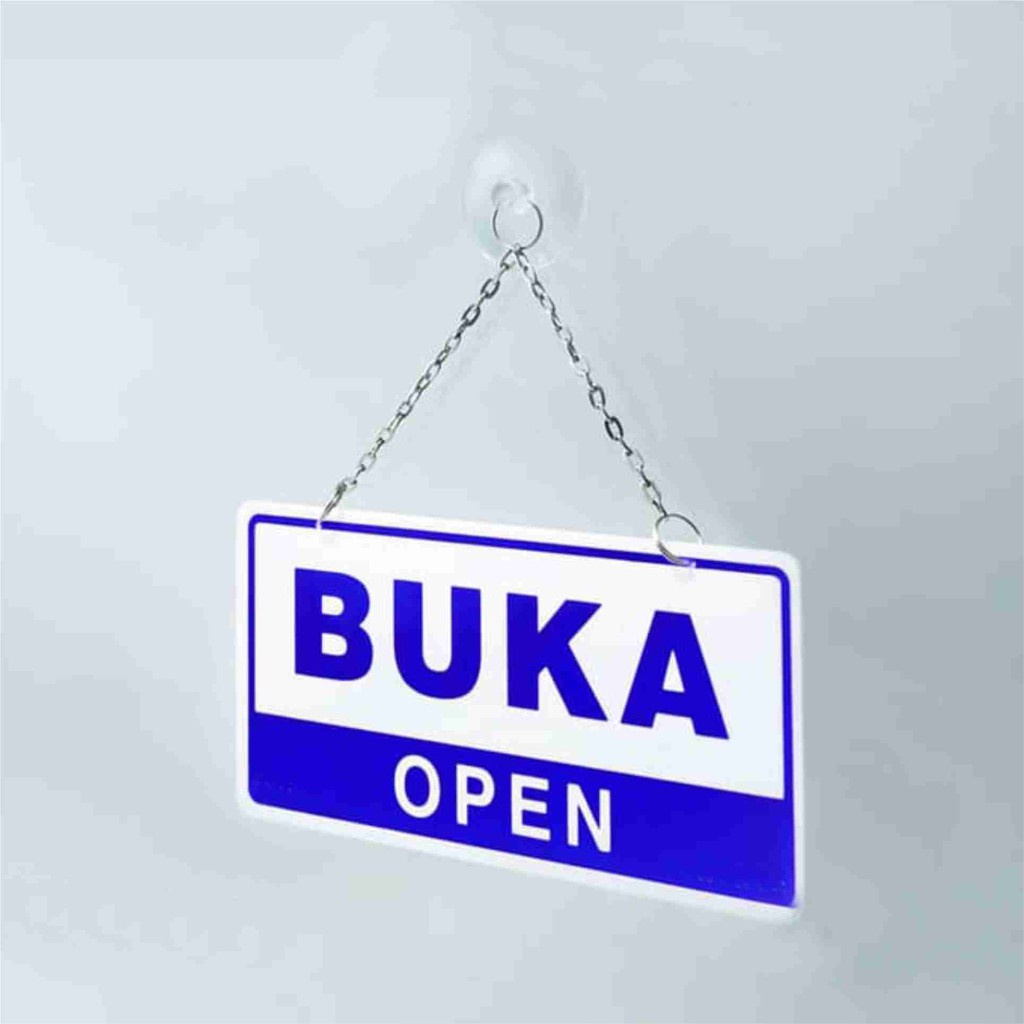 Sign Board Akrilik Buka Tutup / Open Closed | Buka Tutup Biru Merah Akrilik