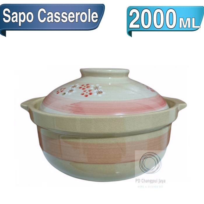 Panci Keramik sapo tahu masak obat Yoshikama mangkok keramik Cina sapo - Cokelat