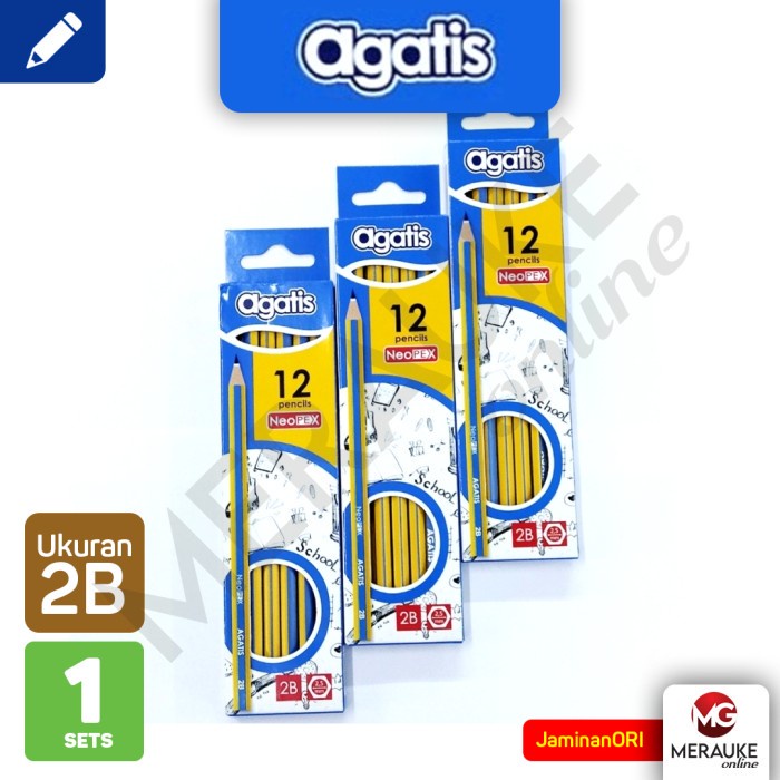 

Pensil AGATIS Neopex 2B Per Pack Isi 12 Pcs