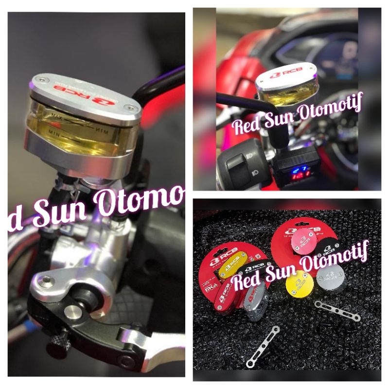 Tabung minyak Brake Fluid Tank rem Rcb S1 S2 A1 Oval A2 Bulat ORI Nmax Aerox pcx Vario Beat Ninja Cb