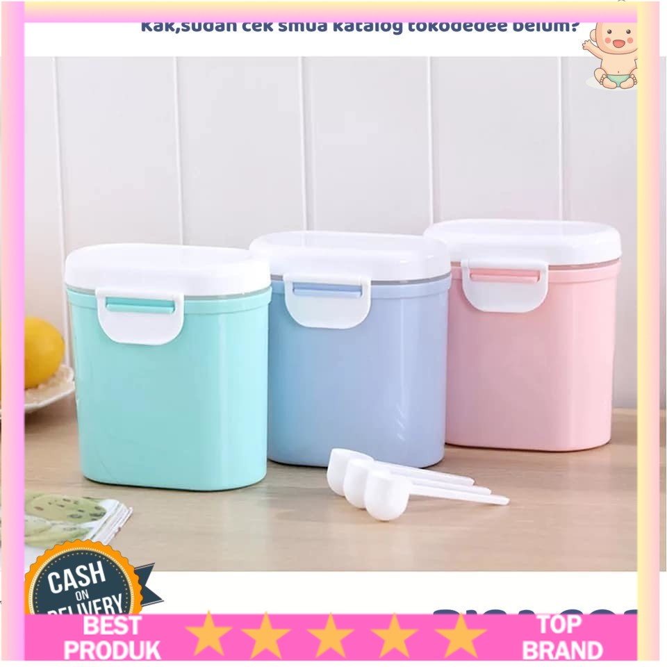 Toples Susu Bubuk Bayi Anti Tumpah Double Sealed Lucu / Baby Food Container Unik / Wadah Penyimpanan