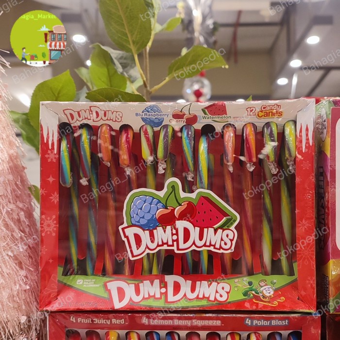 

Spangler Candy Canes Dum -Dums 12'S 5,3 OZ 150gr USA