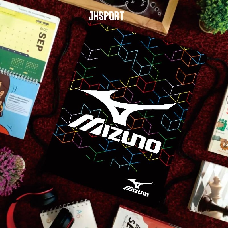 Tas Serut Futsal Bola Olahraga / Gymsack String Bag Drawstringbag Mizuno Multifungsi