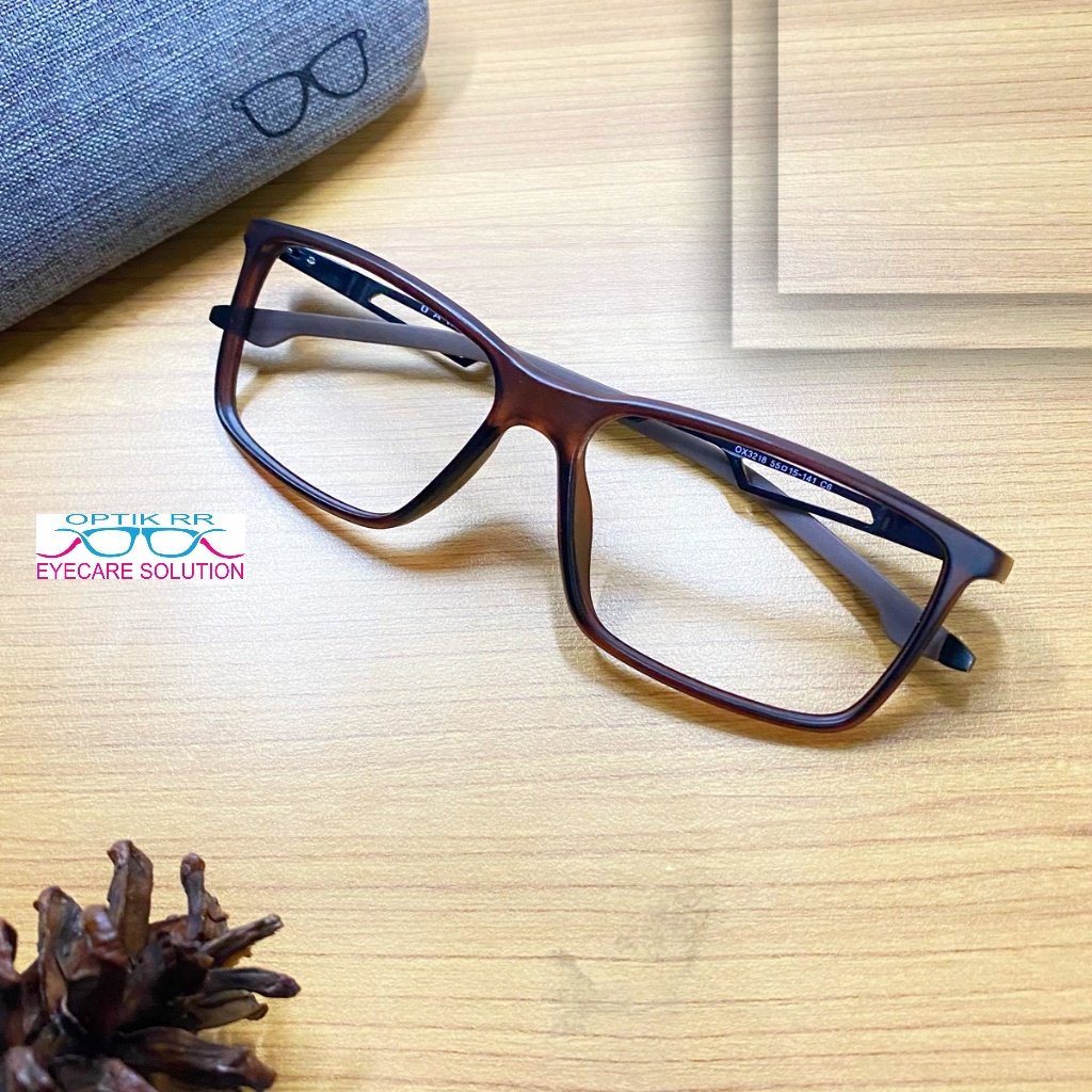 Frame Kacamata Minus Pria Sporty Photocromic Ori Anti Radiasi Plus Hp dan Komputer Original Blueray 