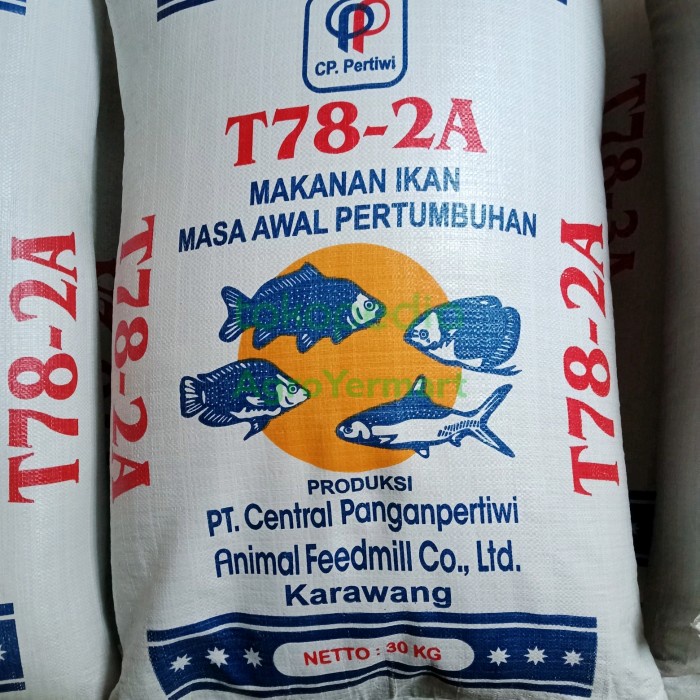 PAKAN PELET IKAN "TURBO T78-2A" Gurame,Nila Full 1 karung 30 Kg