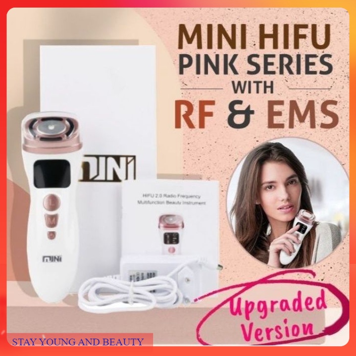 mini hifu alat rf+ems vshape mini rf tirus wajah antiaging wrinkle kerutan lifting setrika wajah S