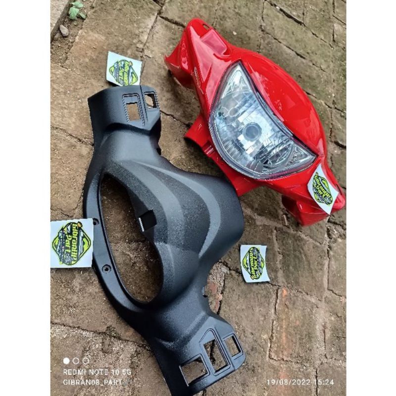BISA COD Headlamp batok full set lampu reflektor warna merah SUZUKI SMASH NEW SR Kualitas terjamin b