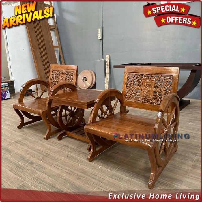 Kursi Teras Ukiran Jepara Kursi Teras Jati Klasik Mewah Kursi Teras Furniture Jepara