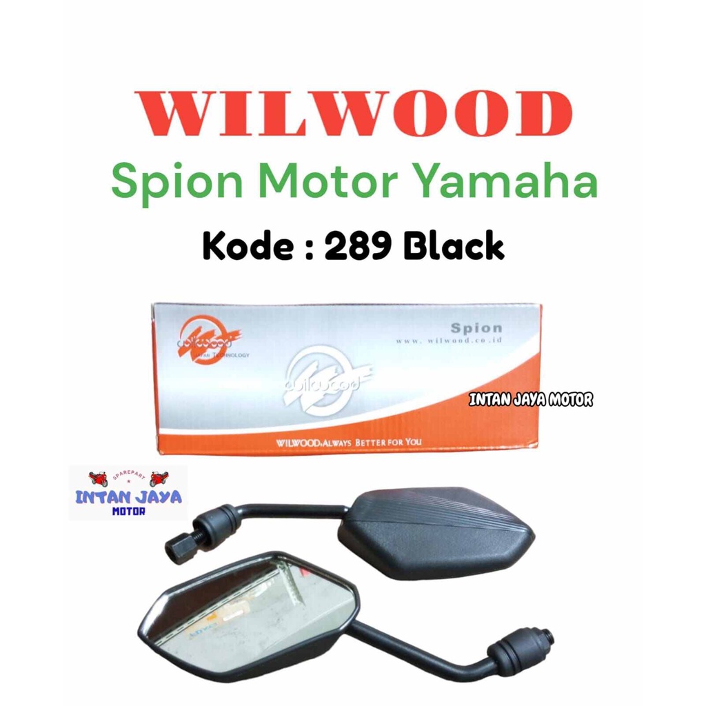 1 SET WILWOOD KACA SPION MOTOR YAMAHA 289 BLACK SPION YAMAHA KACA SPION YAMAHA HITAM MURAH KACA MOTO