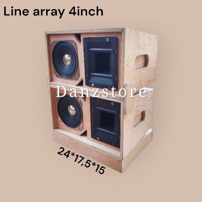 Box miniatur Speaker 4 inch + tweeter, komplit tinggal colok, speaker 4 inch middle line array minia