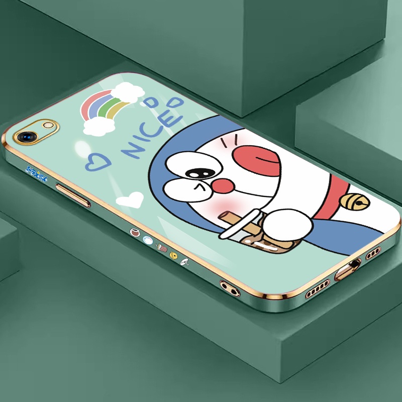 6D Plated Case Soft Casing hp untuk Casing OPPO F1s F11 Pro F15 F17 Pro Casing OPPO F19 F19s F19 Pro
