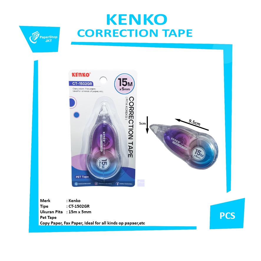 

Kenko - Correction Tape CT-1502GR - Pcs
