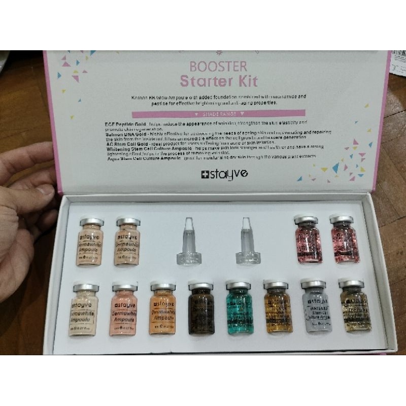 paket stayve booster starter kit stemcell dermawhite egf peptide gold salmon dna gold aqua steam cel