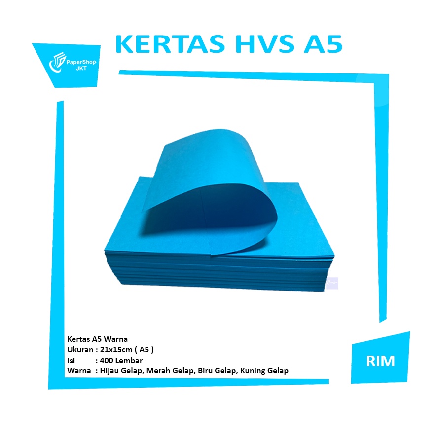 

PSJ - Kertas Print A5 HVS Warna Gelap - Pack