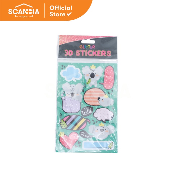 

SCANDIA Hiasan Stickers Glitter 3D Koala (SL0366)