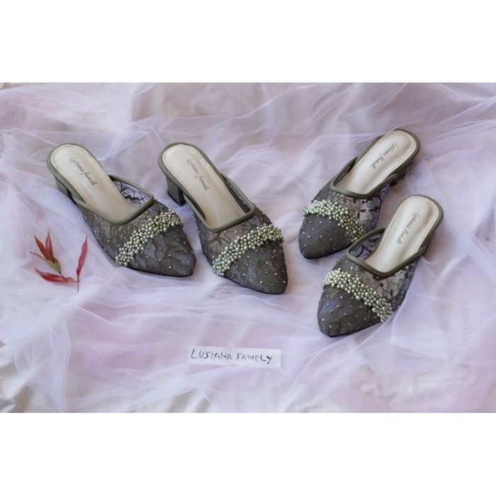𝙇𝙐𝙎𝙄𝘼𝙉𝘼 𝘼𝙍𝙄𝙉 | Sendal Sepatu pengantin wanita heels  wedding formal pesta - Reques warna & Hak sepat