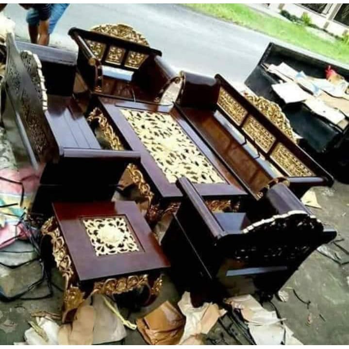 Kursi Tamu Jati Murah Madura/Kursi Ruang Tamu Kayu Ukir